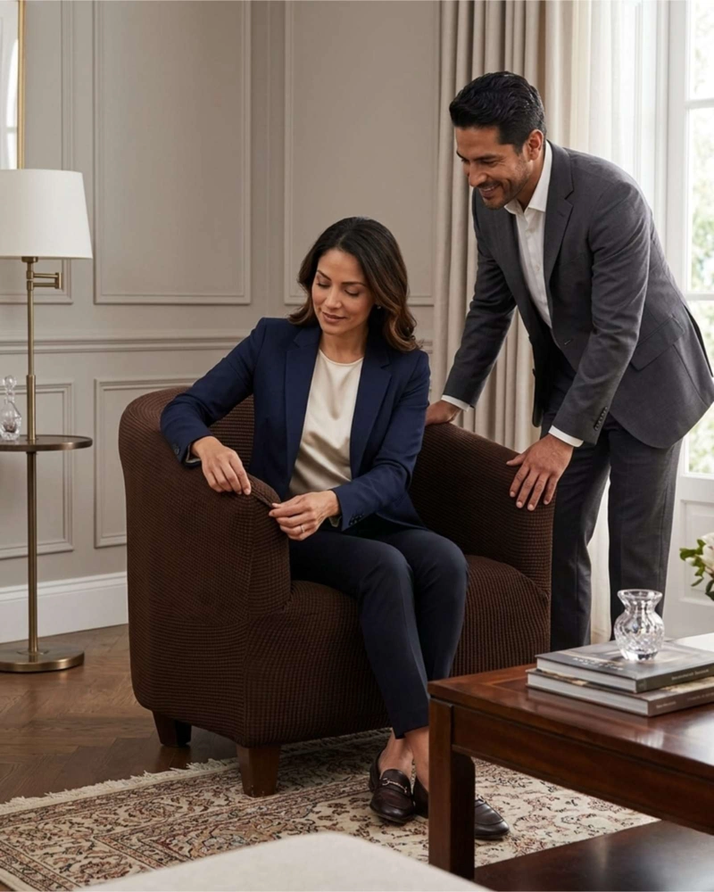 GENÉRICO FUNDA PARA POLTRONA ELASTICA Y AJUSTABLE PROTECTOR DE SILLON PREMIUM