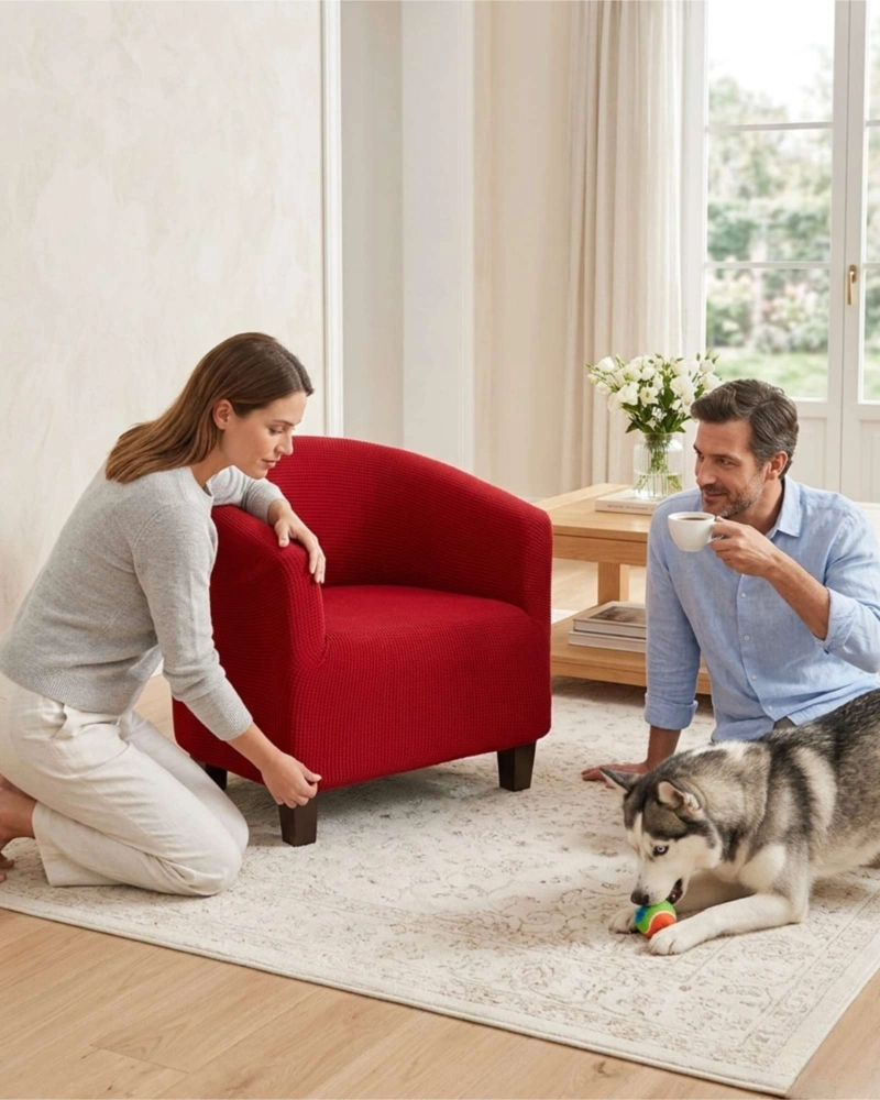 FUNDA PARA POLTRONA ELASTICA Y AJUSTABLE PROTECTOR DE SILLON PREMIUM - 3