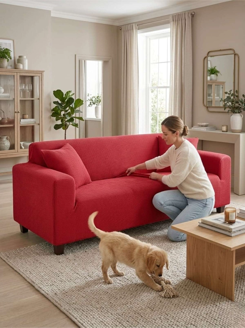 FUNDA CUADRILLE  PARA SOFA RENUEVA TU LIVING  (2 CUERPO) - 1