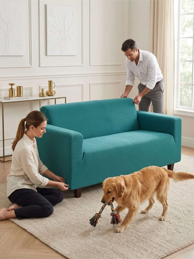 FUNDA CUADRILLE  PARA SOFA RENUEVA TU LIVING  (3 CUERPO) - 6