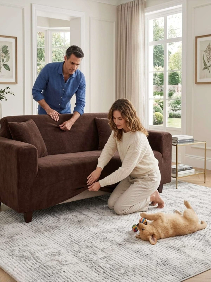 FUNDA CUADRILLE  PARA SOFA RENUEVA TU LIVING  (3 CUERPO) - 2