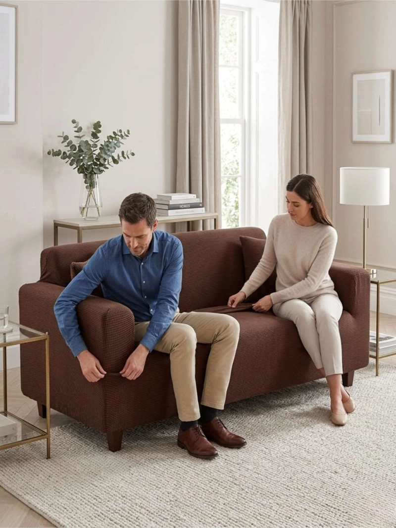 FUNDA CUADRILLE  PARA SOFA RENUEVA TU LIVING  (2 CUERPO) - 4