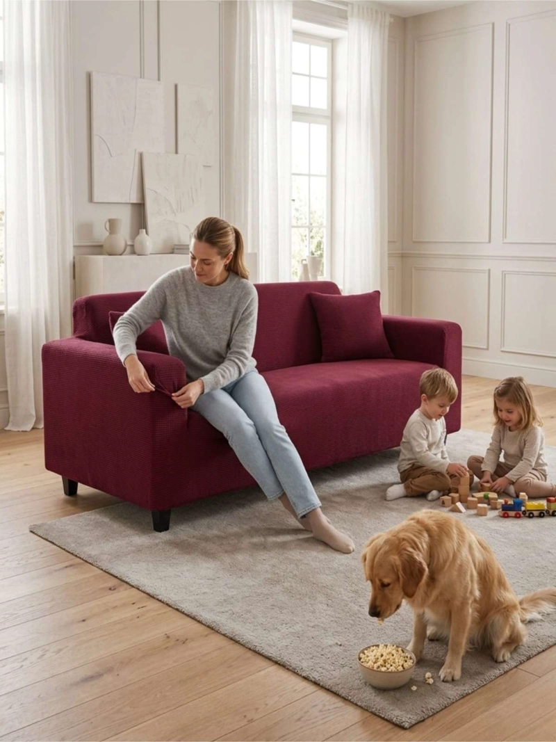 FUNDA CUADRILLE  PARA SOFA RENUEVA TU LIVING  (3 CUERPO) - 2