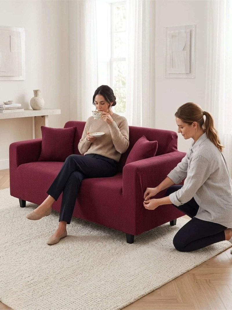 FUNDA CUADRILLE  PARA SOFA RENUEVA TU LIVING  (3 CUERPO) - 4