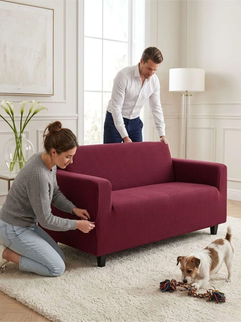 FUNDA CUADRILLE  PARA SOFA RENUEVA TU LIVING  (3 CUERPO) - 6