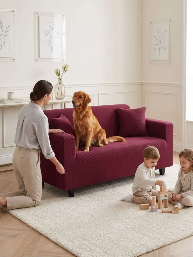 FUNDA CUADRILLE  PARA SOFA RENUEVA TU LIVING  (3 CUERPO) - 7