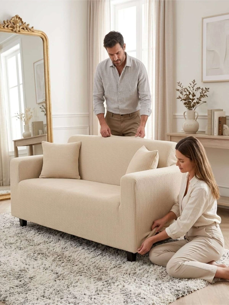 FUNDA CUADRILLE  PARA SOFA RENUEVA TU LIVING  (3 CUERPO) - 7