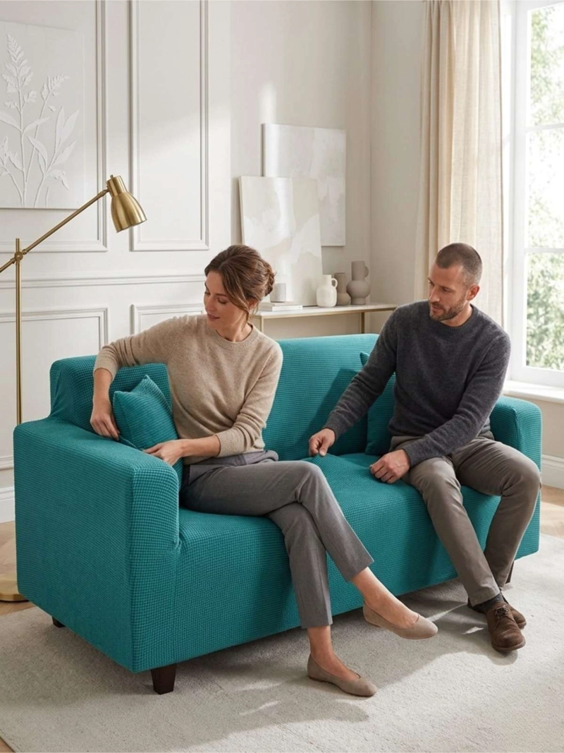 FUNDA CUADRILLE  PARA SOFA RENUEVA TU LIVING  (2 CUERPO) - 1