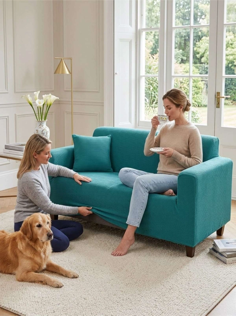 FUNDA CUADRILLE  PARA SOFA RENUEVA TU LIVING  (2 CUERPO) - 6