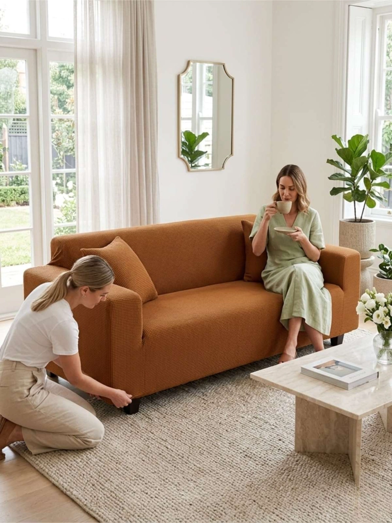 FUNDA CUADRILLE  PARA SOFA RENUEVA TU LIVING  (3 CUERPO) - 7