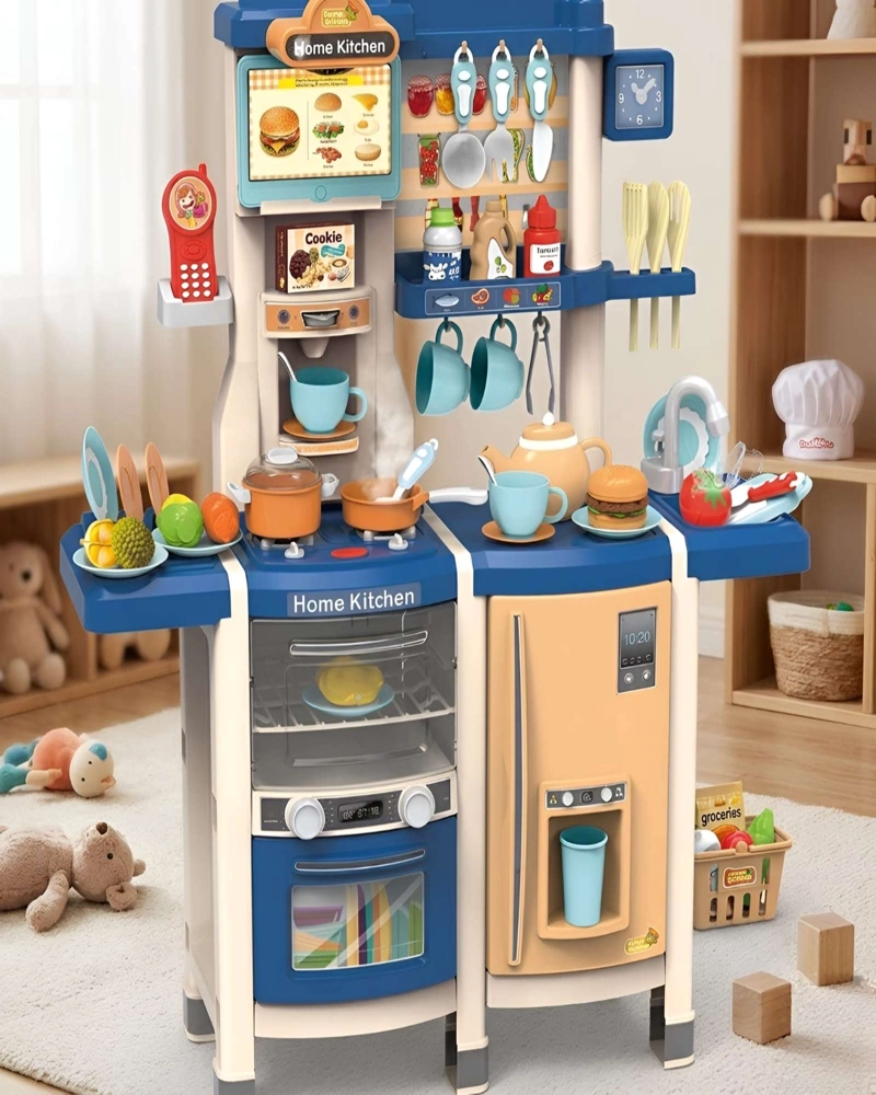 COCINA DE JUGUETE INFANTIL 100CM CON SONIDO, AGUA Y 66 ACCESORIOS - 1