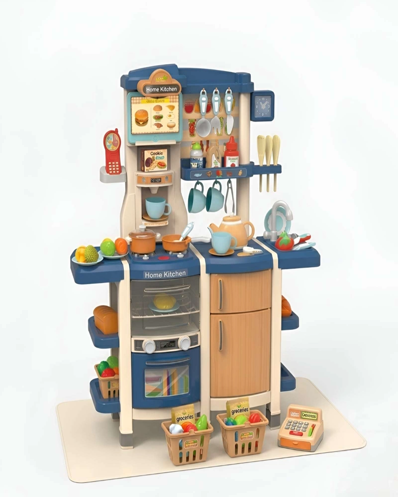 COCINA DE JUGUETE INFANTIL 100CM CON SONIDO, AGUA Y 66 ACCESORIOS - 6