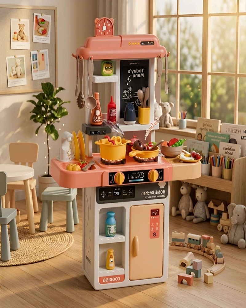 COCINA DE JUGUETE INFANTIL 68CM CON LUZ, SONIDO Y 43 ACCESORIOS - 3
