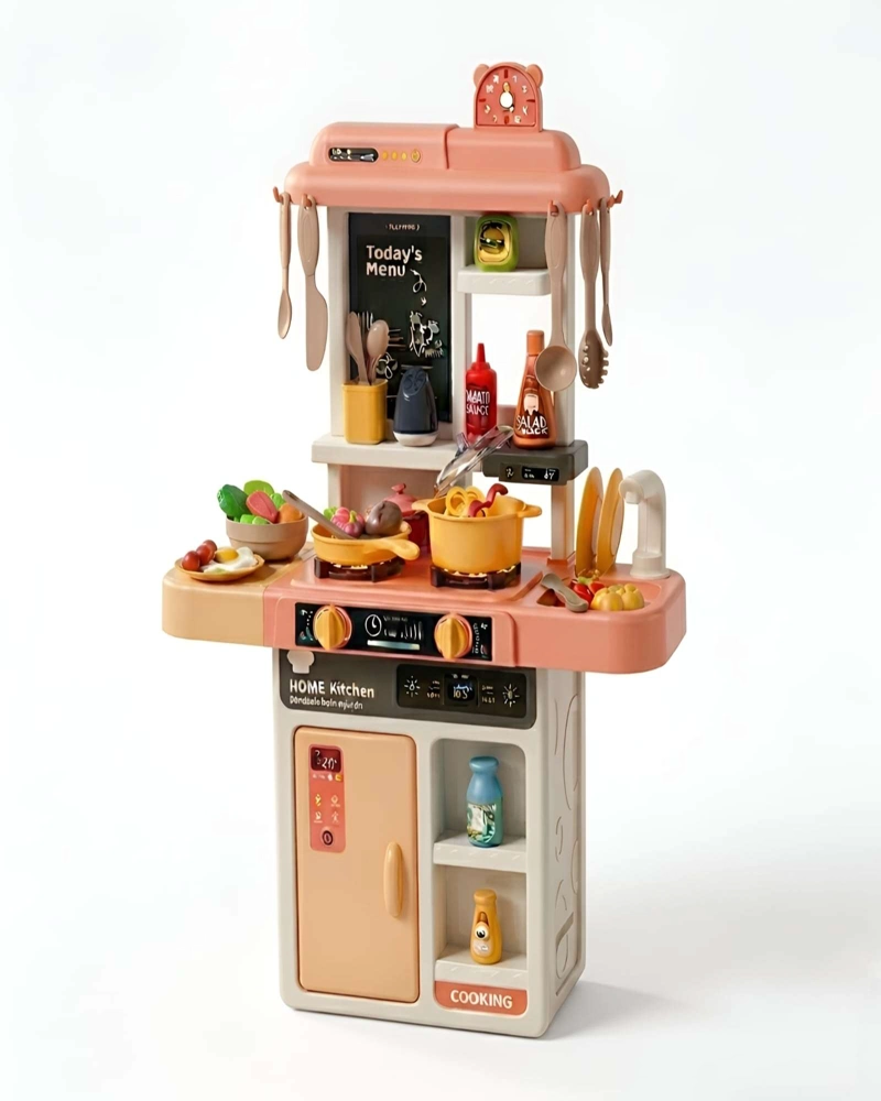 COCINA DE JUGUETE INFANTIL 68CM CON LUZ, SONIDO Y 43 ACCESORIOS - 6