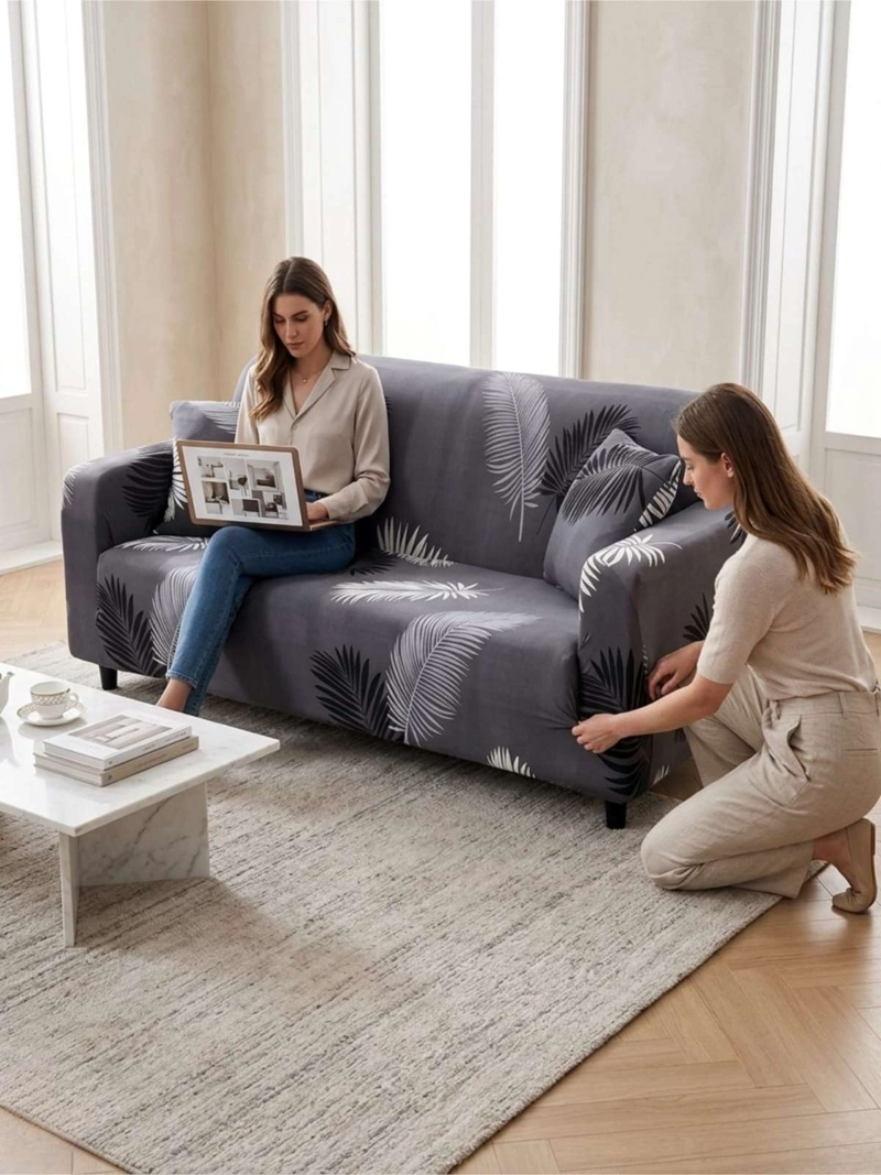 FUNDA DE SOFA TELA LISA ELASTICADA 2 CUERPOS - 2