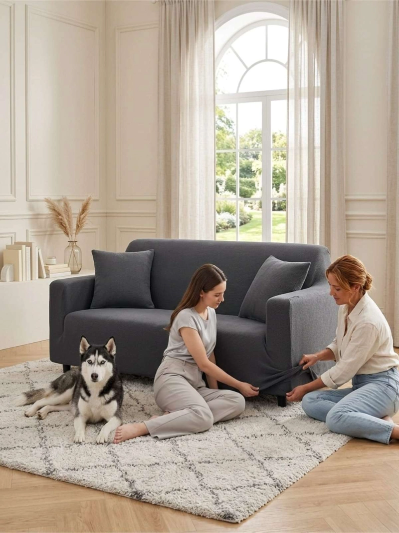 FUNDA DE SOFA TELA LISA ELASTICADA 1 CUERPOS - 2