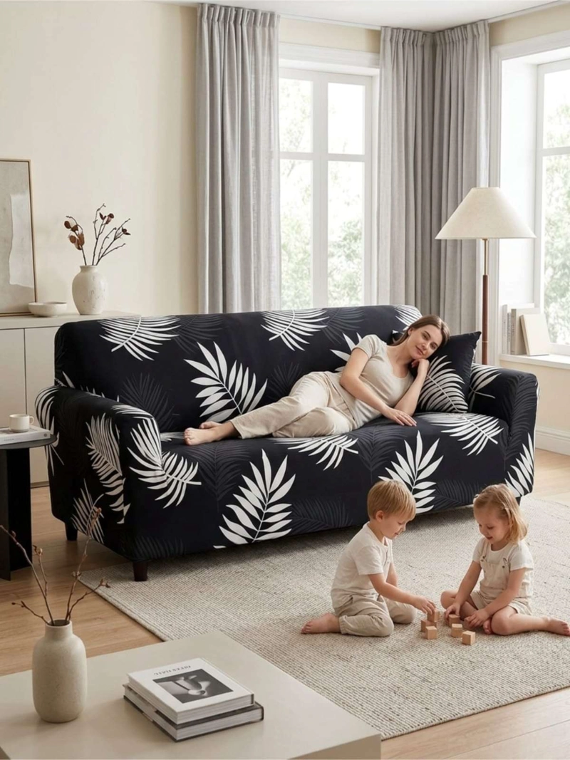 FUNDA DE SOFA TELA LISA ELASTICADA 3 CUERPOS - 1