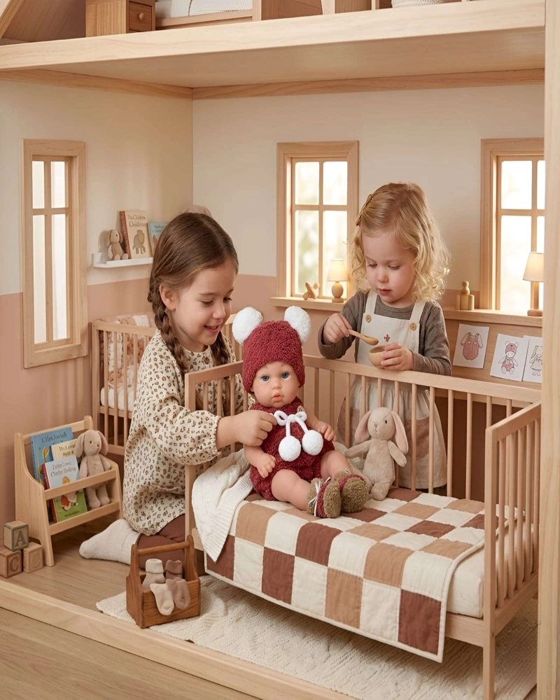 MUÑECA BABY SO LOVELY REALISTA CON ROPA DE PELUCHE AZUL 31 CM - 3