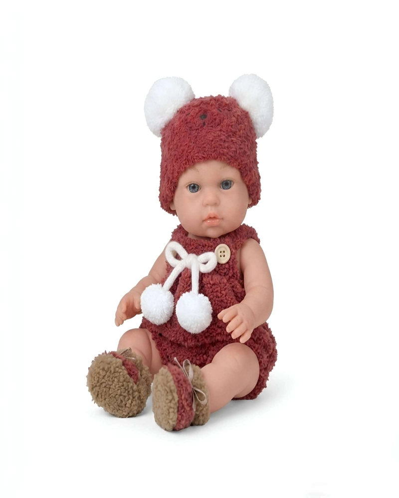 MUÑECA BABY SO LOVELY REALISTA CON ROPA DE PELUCHE AZUL 31 CM - 6