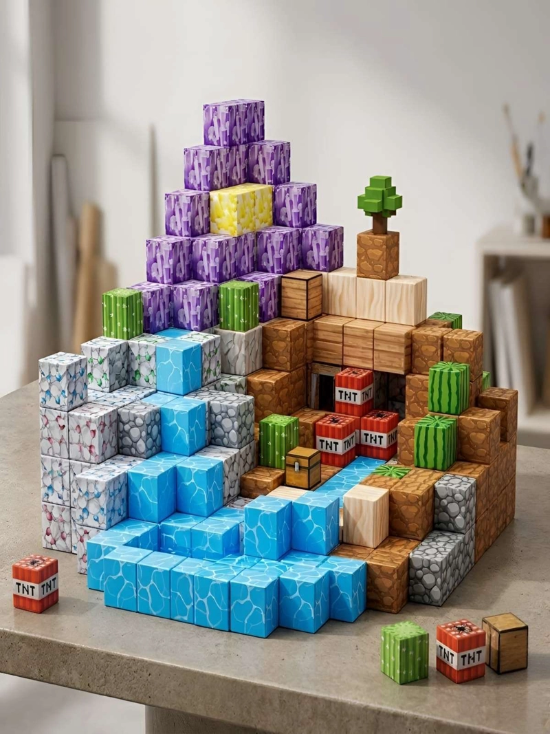 SET DE BLOQUES MAGNE TICOS 100 PIEZAS - CUBOS DE CONSTRUCCION - 1