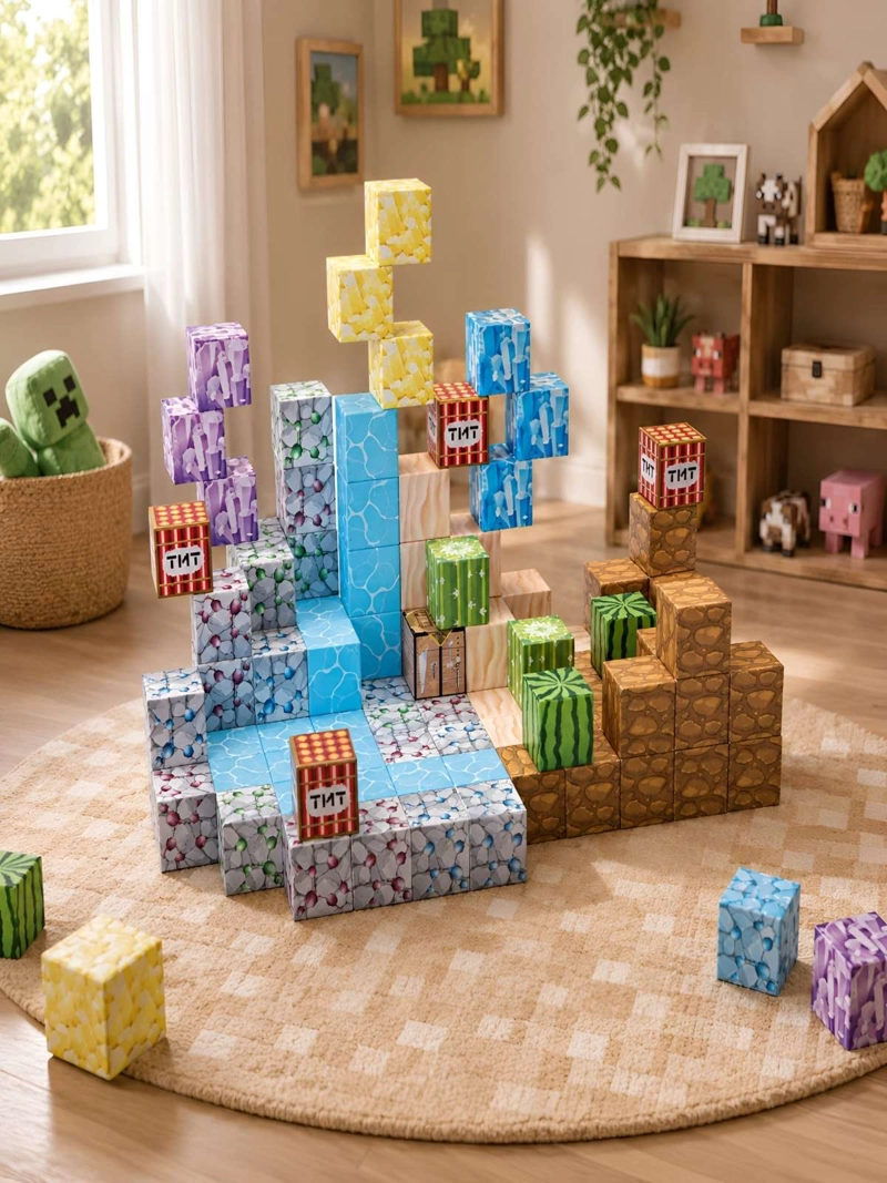 SET DE BLOQUES MAGNE TICOS 100 PIEZAS - CUBOS DE CONSTRUCCION - 2