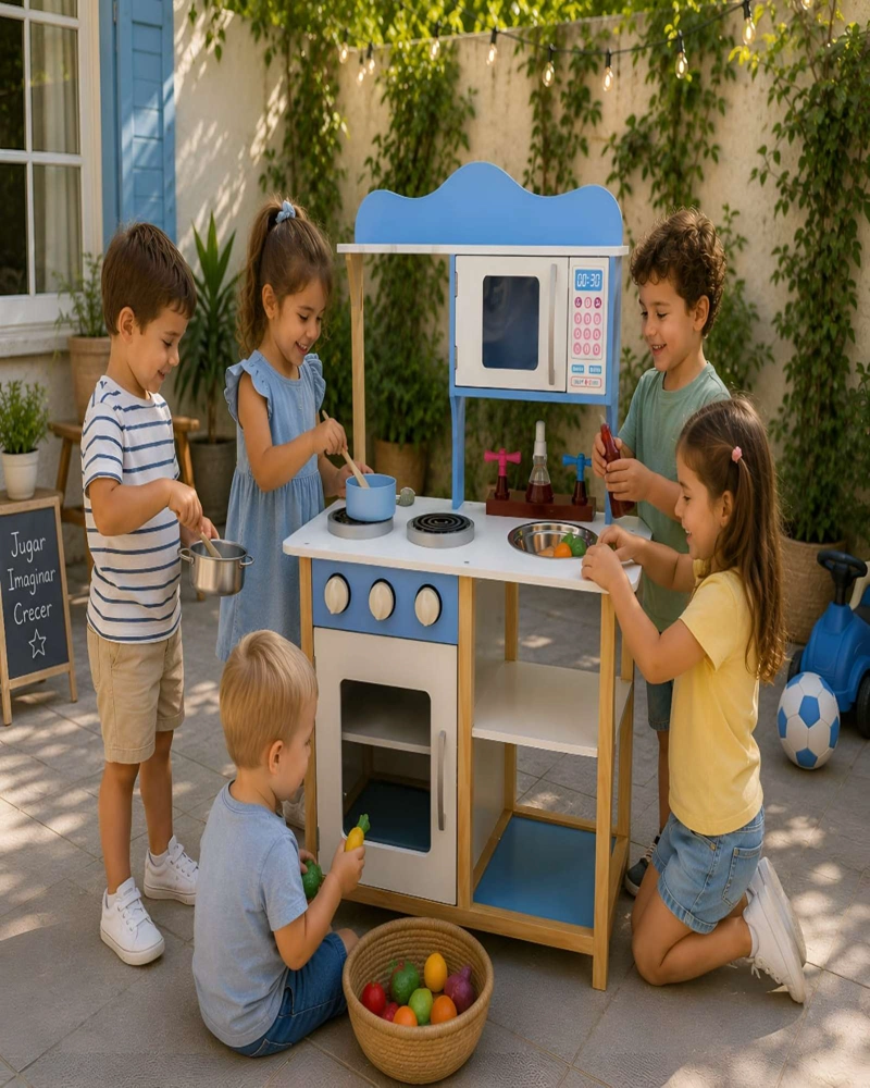 COCINA INFANTIL DE MADERA ESTILO MODERNO - 1