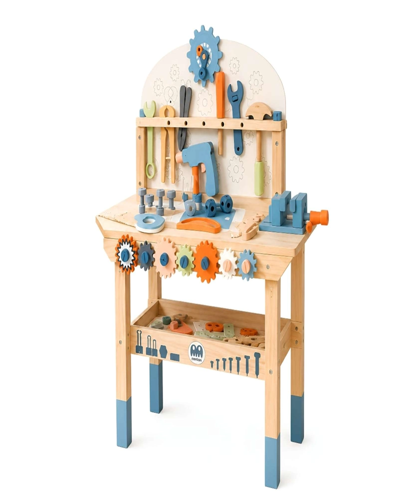 BANCO DE TRABAJO DE MADERA INFANTIL - SET DE HERRAMIENTAS DE JUGUETE - 5