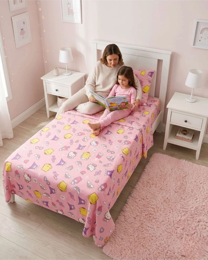 COMBO DORMITORIO INFANTIL PLUMON REVERSIBLE Y JUEGO DE SABANAS PLAZA Y MEDIA - 4