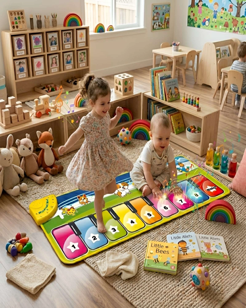 TAPETE MUSICAL SENSORIAL INTERACTIVO PARA BEBE S F2 - 4