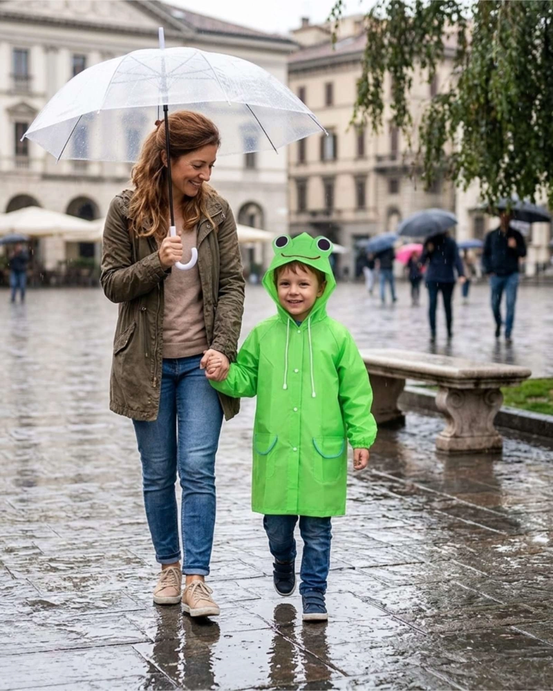CAPA IMPERMEABLE DE LLUVIA INFANTIL PARA NIÑOS 03 - 4