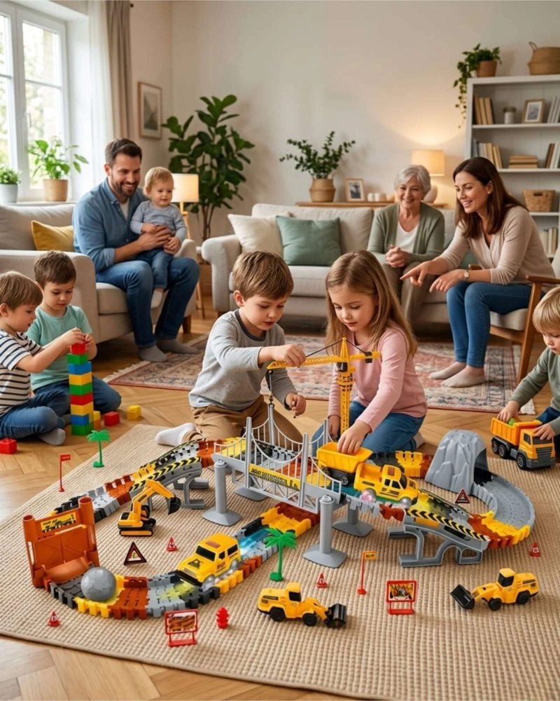 PISTA DE CONSTRUCCION INGENIERIA INFANTIL 177 PCS - 5