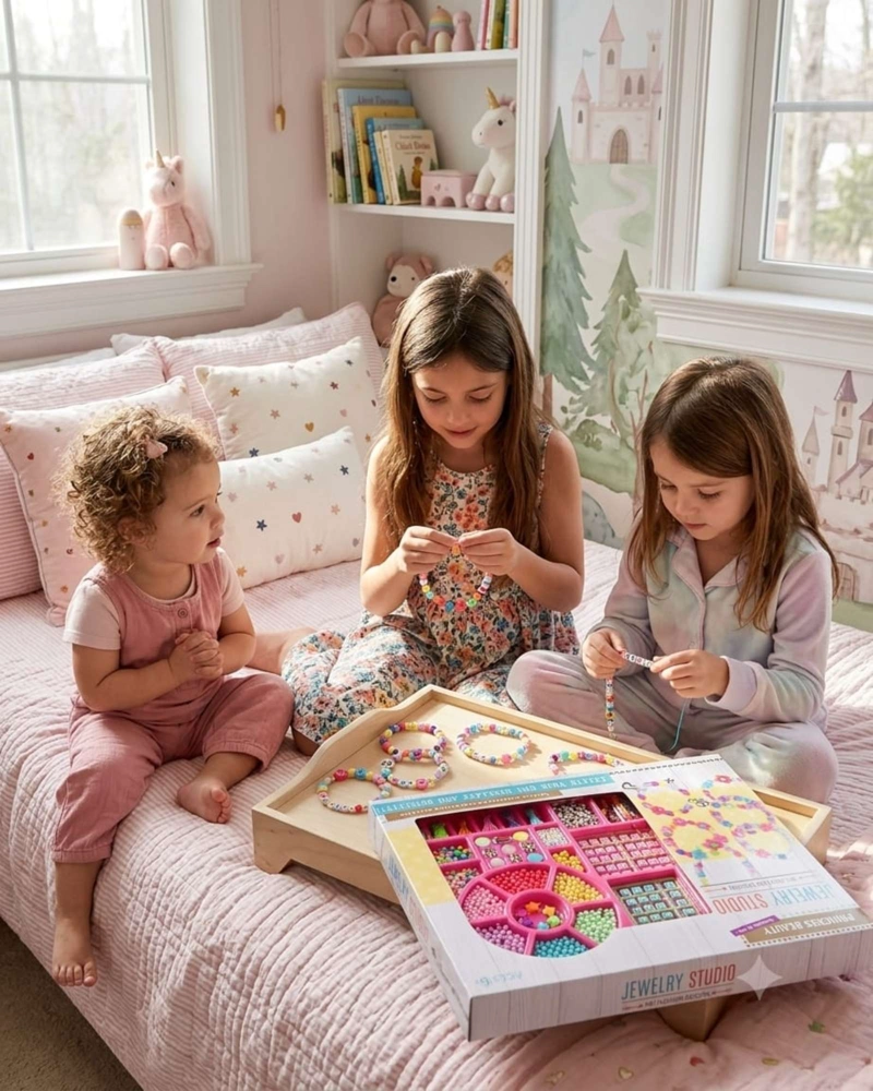FABRICA DE PULSERAS DIVERTIDAS: KIT DE BISUTERIA CREATIVA INFANTIL 01 - 1