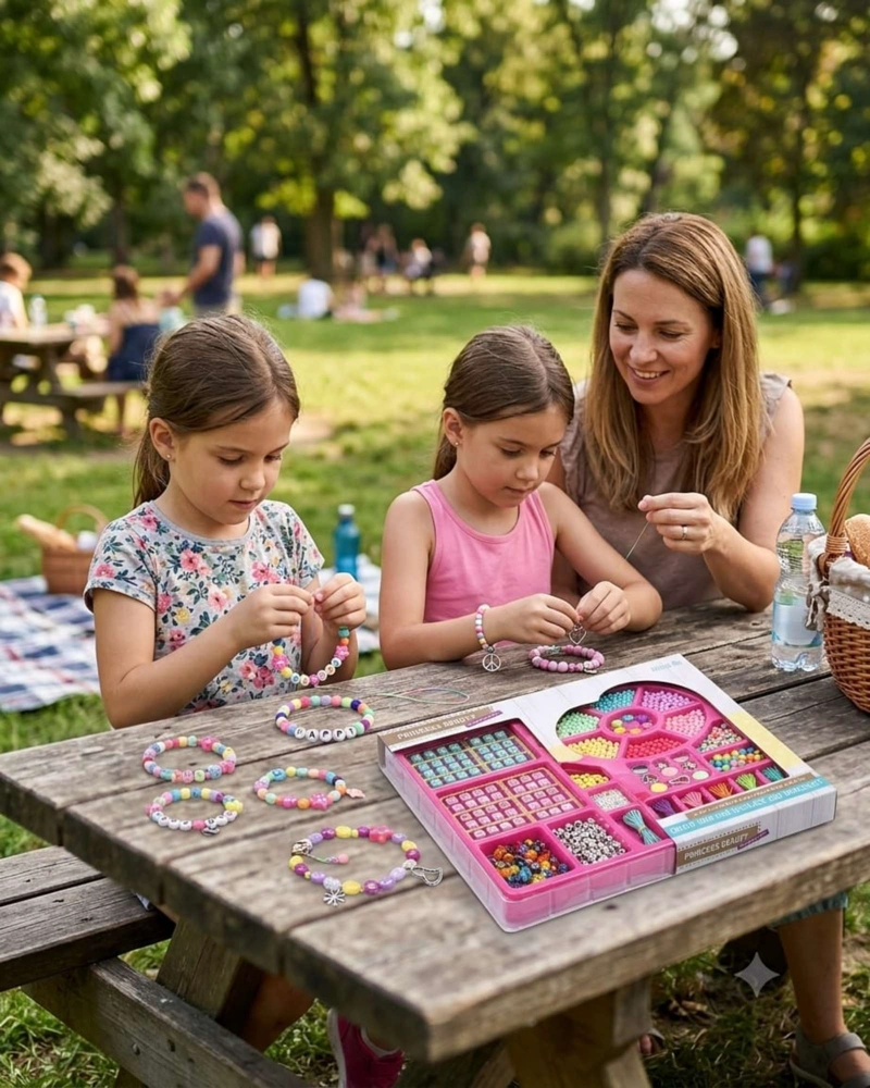 FABRICA DE PULSERAS DIVERTIDAS: KIT DE BISUTERIA CREATIVA INFANTIL 01 - 2
