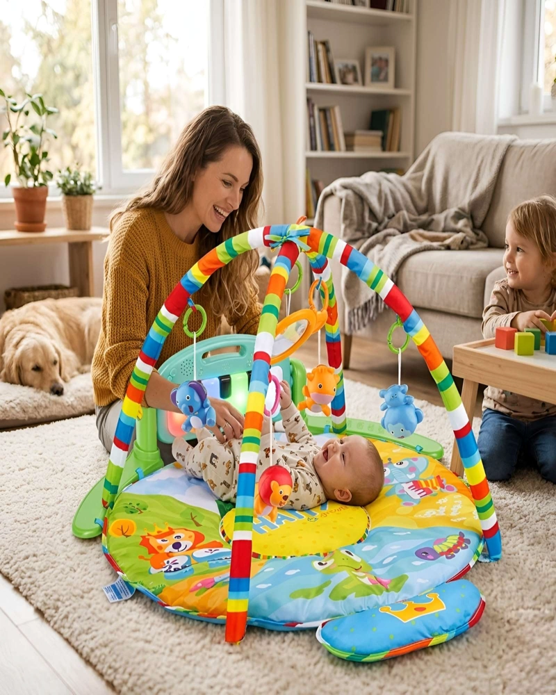 CENTRO DE ESTIMULACION TEMPRANA GIMNASIO DE ACTIVIDADES MUSICAL PARA BEBE  CON PIANO C2 - 3
