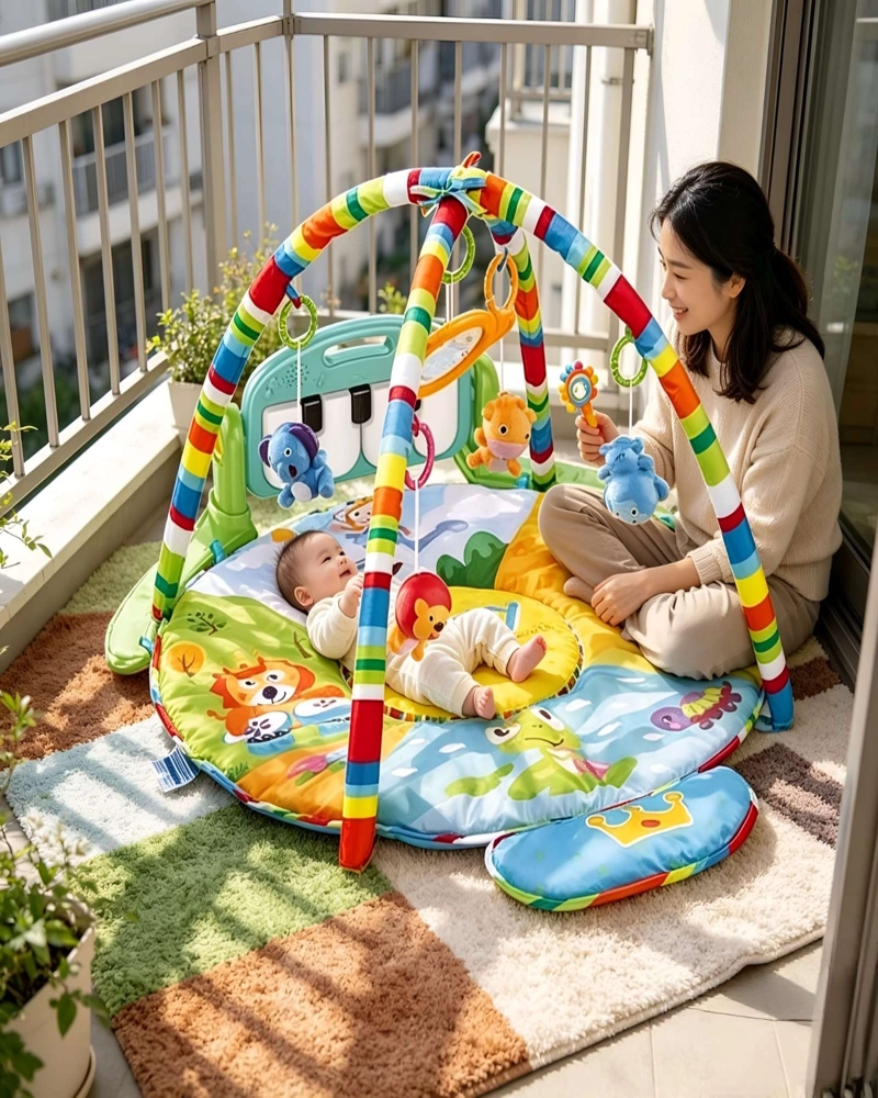 CENTRO DE ESTIMULACION TEMPRANA GIMNASIO DE ACTIVIDADES MUSICAL PARA BEBE  CON PIANO C2 - 5