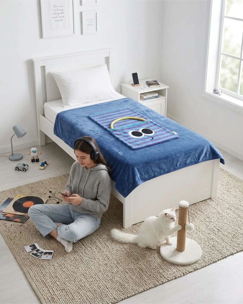 MANTA FRAZADA 3 EN 1 MULTIFUNCIONAL ALMOHADA Y SACO DE DORMIR - 1