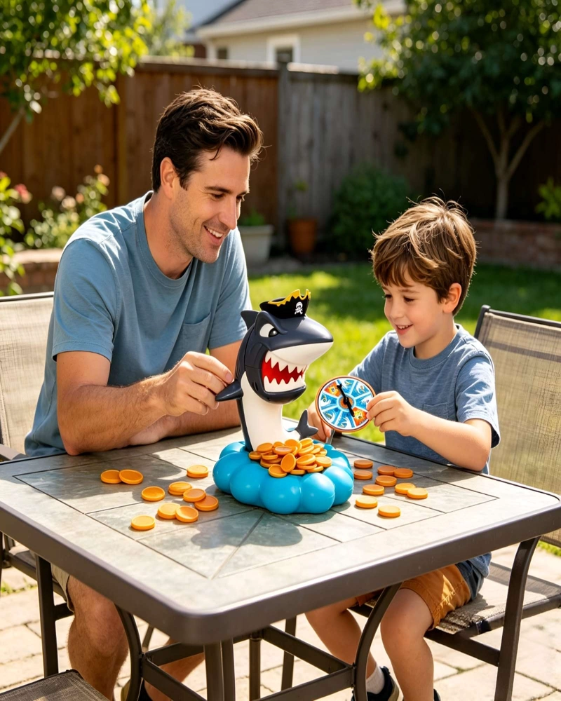 JUEGO DE MESA CUIDADO CON EL TIBURON SHARK PIRATE ATAQUE DE ATRAPAR - 1