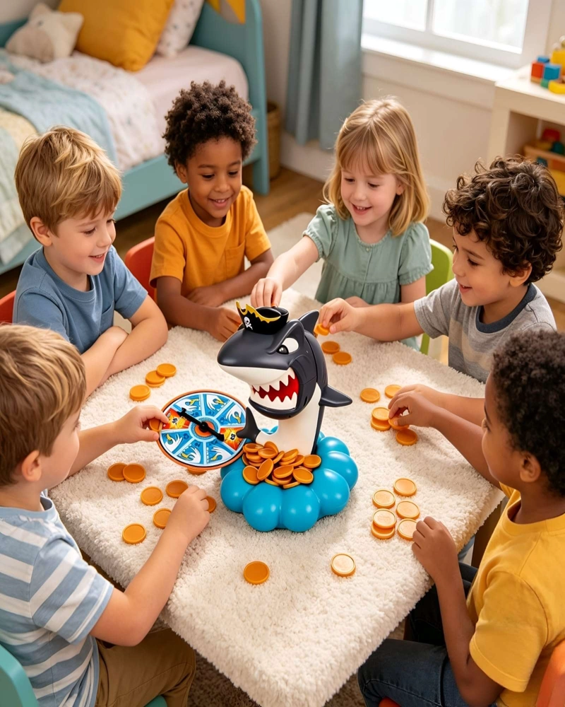 JUEGO DE MESA CUIDADO CON EL TIBURON SHARK PIRATE ATAQUE DE ATRAPAR - 2