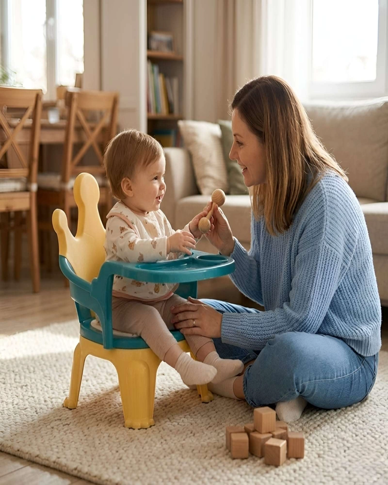 SILLA DE COMER PORTATIL PARA BEBE S Y CENTRO DE ACTIVIDADES - 1