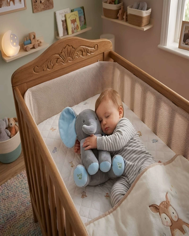 PELUCHE ELEFANTE DIDACTICO CON MOVIMIENTO Y MUSICA INFANTIL - 2