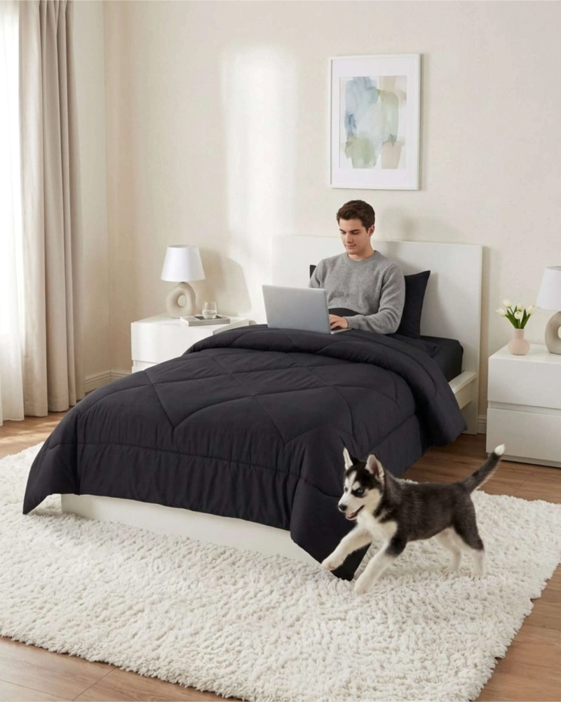 SET DORMITORIO PLAZA Y MEDIA PLUMON NORDICO + JUEGO DE SABANAS - 2