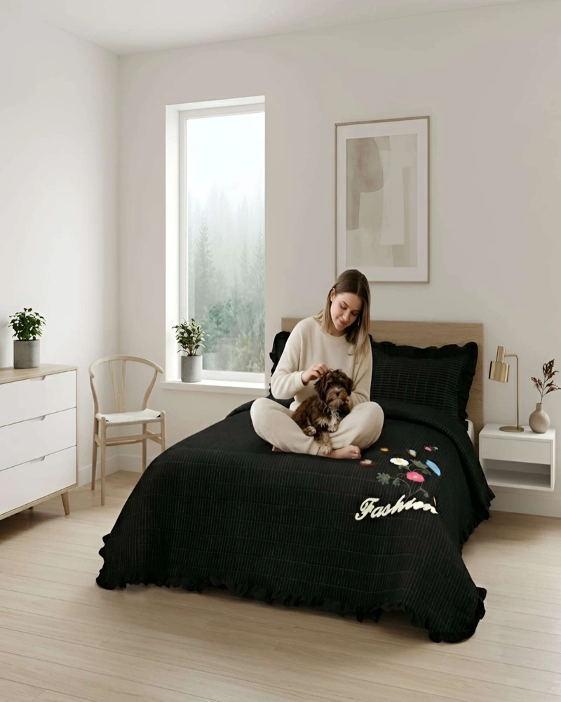 QUILT BORDADO DE 2 PLAZAS CON FRAGANCIA RELAJANTE - 2