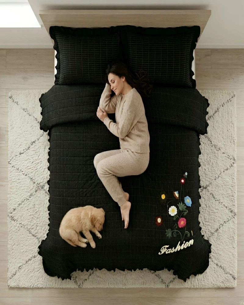 QUILT BORDADO DE 2 PLAZAS CON FRAGANCIA RELAJANTE - 4