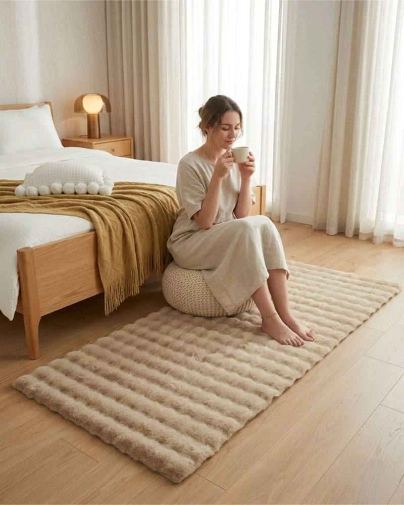ALFOMBRA BAJADA DE CAMA PIEL SINTE TICA SOFT 04 - 1