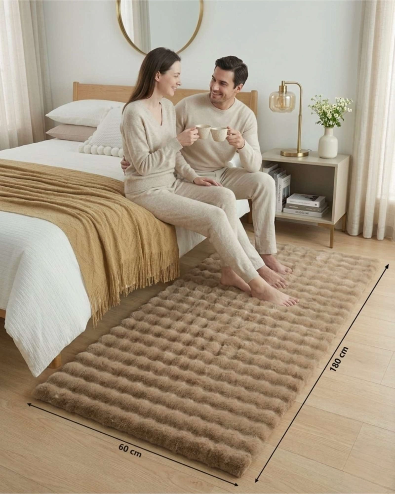 ALFOMBRA BAJADA DE CAMA PIEL SINTE TICA SOFT 04 - 4