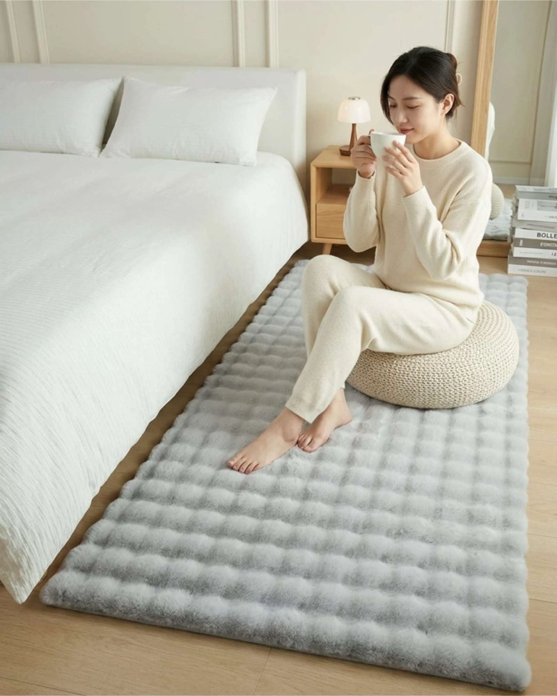 ALFOMBRA BAJADA DE CAMA PIEL SINTE TICA SOFT 03 - 1