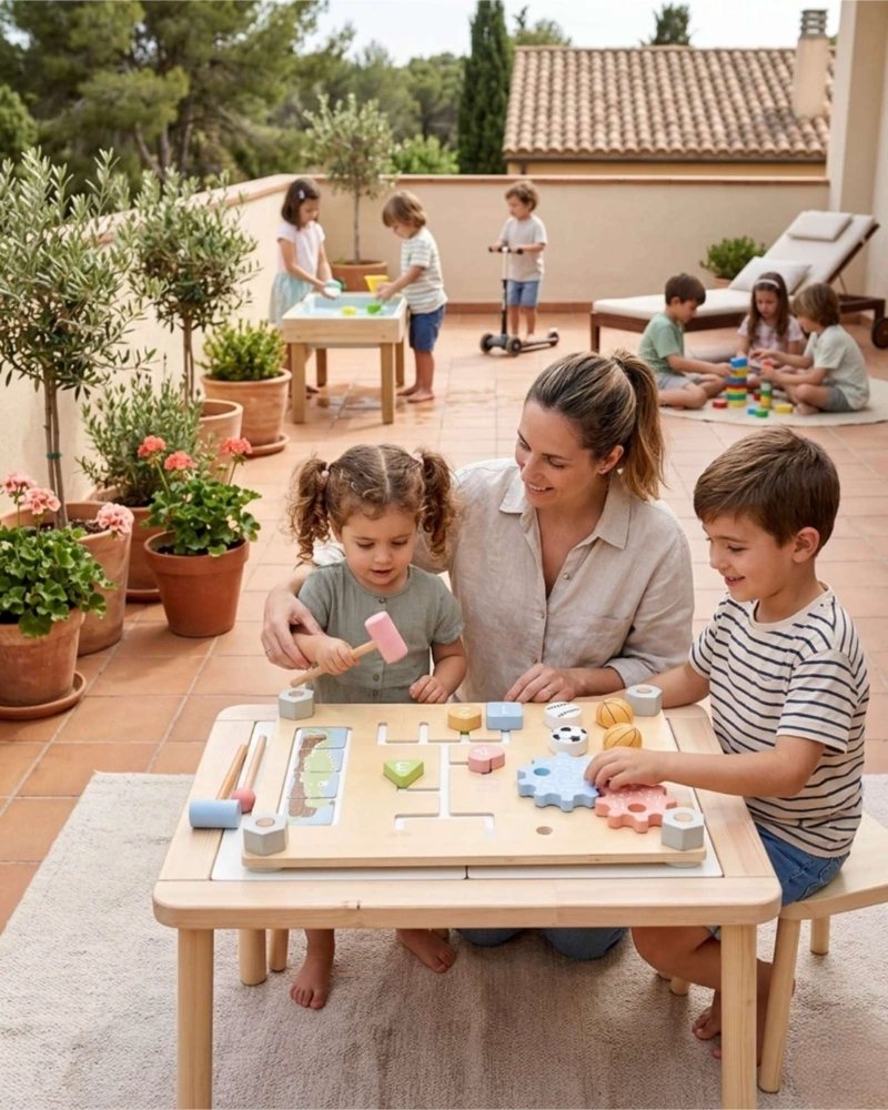 TABLERO SENSORIAL MONTESSORI MADERA ACTGEIVIDADES DIDACTICAS BEBE - 5