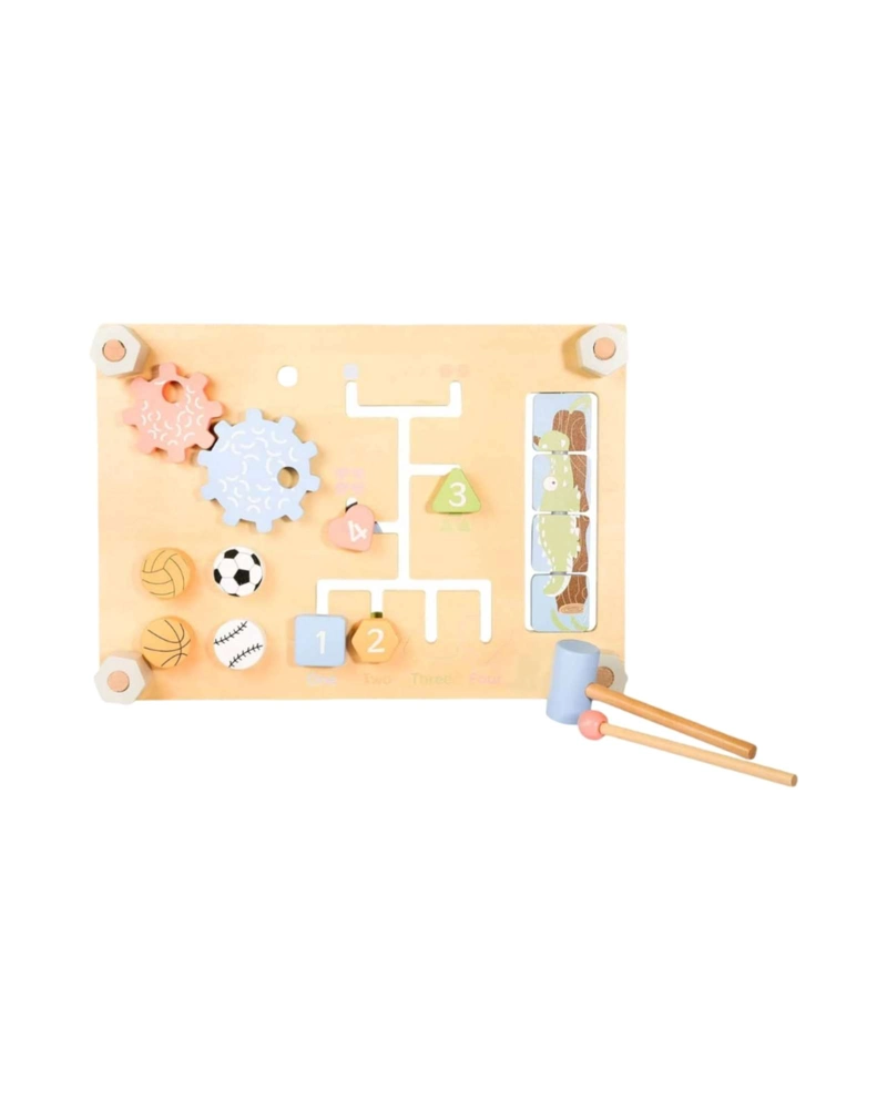 TABLERO SENSORIAL MONTESSORI MADERA ACTGEIVIDADES DIDACTICAS BEBE - 6
