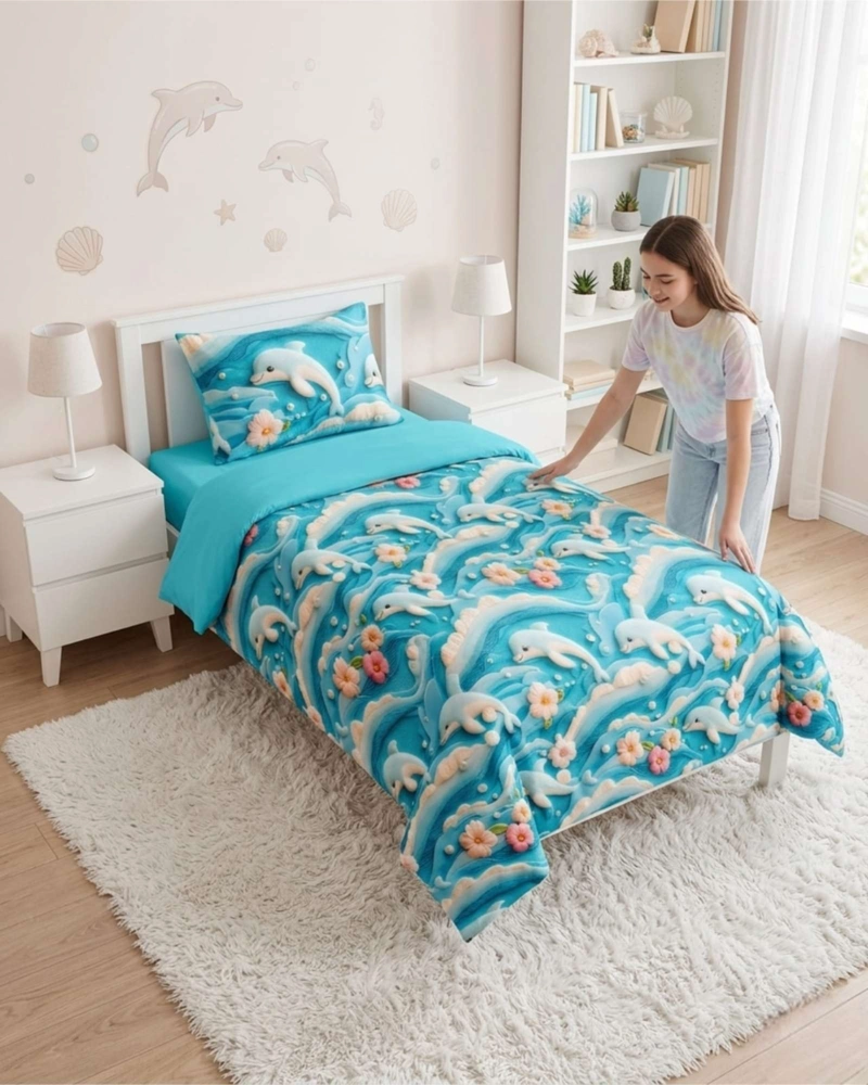 QUILT DE VERANO 5D CUBRECAMA LIGERO TRANSPIRABLE PLAZA Y MEDIA - 1