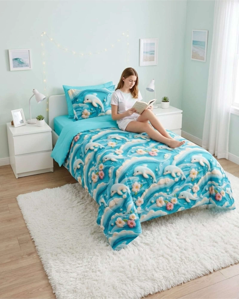 QUILT DE VERANO 5D CUBRECAMA LIGERO TRANSPIRABLE PLAZA Y MEDIA - 3